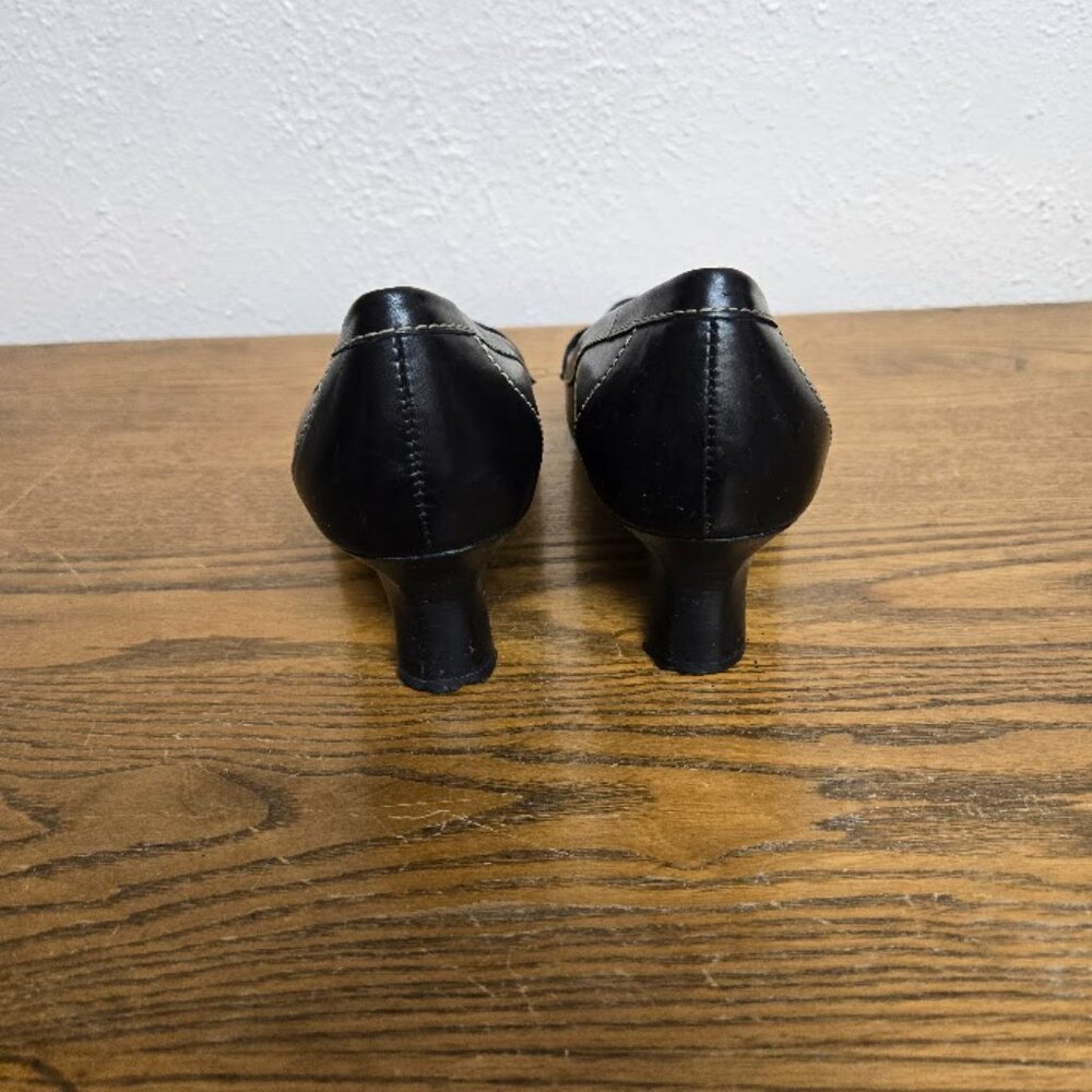 #32 AK Anne Klein iFlex Black Dress Heels Size 8.5M - Picture 3 of 9